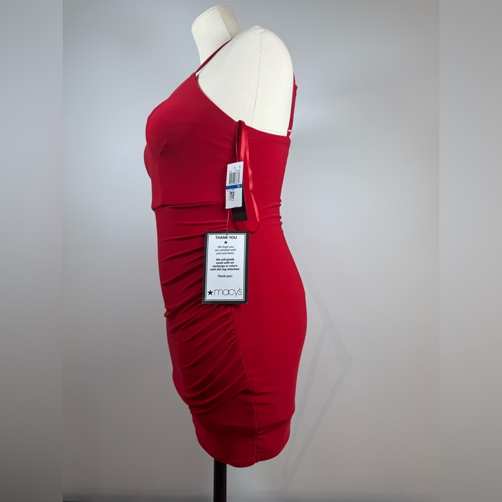 City Studios Macy’s juniors v-neck wrap-skirt bodycon dress XL red - Picture 4 of 6